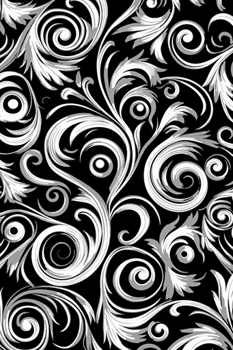black and white artistic forging pattern, vector