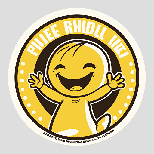 prolife smiley child newborn propaganda vector round sticker