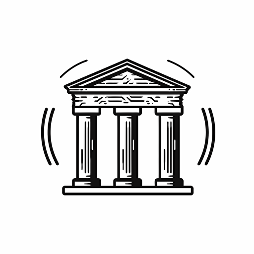 Ceno of Citium illustration, minimal, outline strokes only, black and white, logo, vector, minimallistic, white background