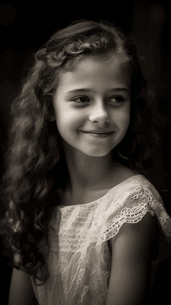 a happy young girl in white dress ::8 holding a cocktail ::6 vector::5, unique design::4, vivid colors, detailed, hd white background