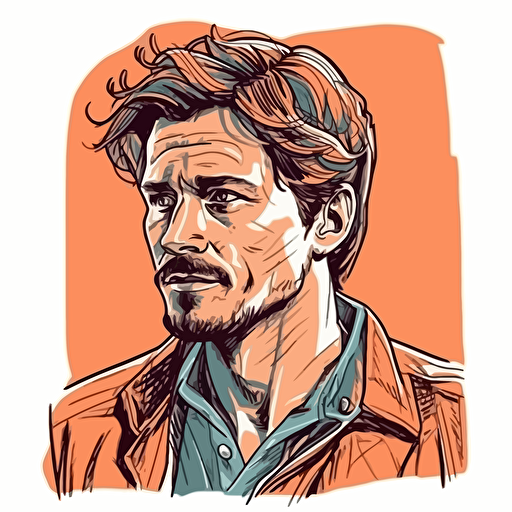 color vector of male soulmate sketch