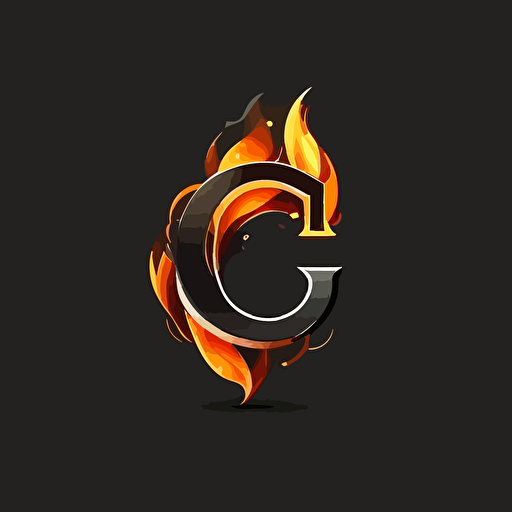 Fire Letter C logo template. Burning flame design element vector illustration. Corporate branding identity