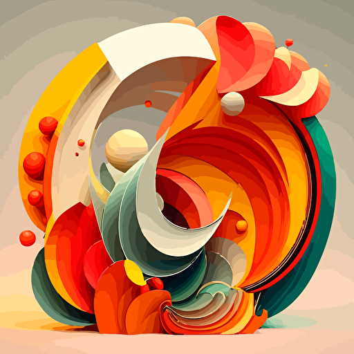Abstract shapes::1 no Background::1 colorful Vector art::1