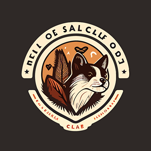simple, vector-based logo made in adobe illustrator for a veterinary club, iconic