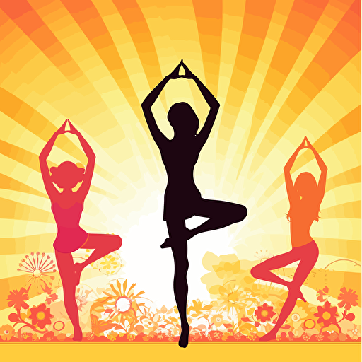 women yoga vector