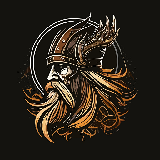 abstract logo viking vector