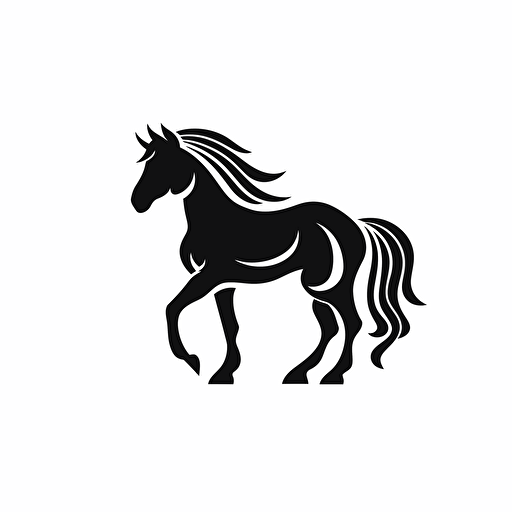 miniature horse line logo, vector,