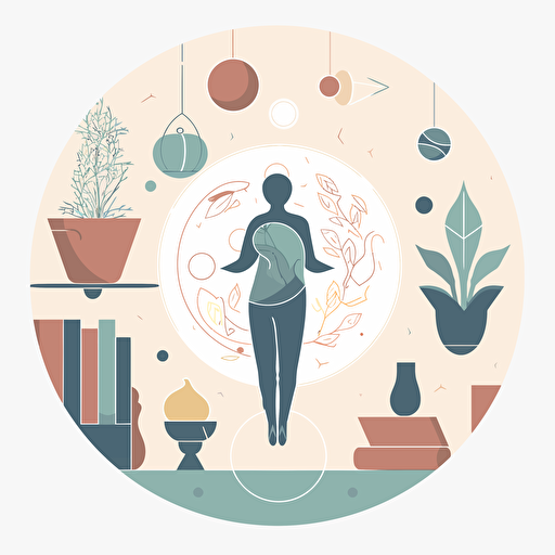 logo, vector arts, minimalist, clean SVG, In the center of the room stands a person, surrounded by their possessions. holding onto a vase
