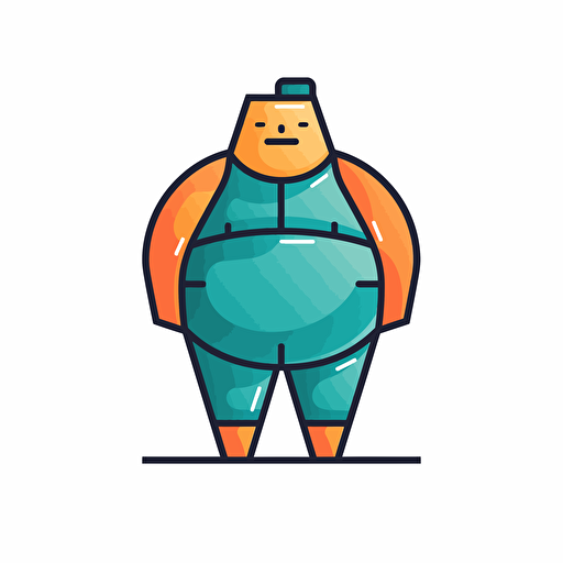 obesity sculpting, icon, comic vector illustration style, flat design , minimalist logo, minimalist icon, flat icon, adobe illustrator, white background, simple