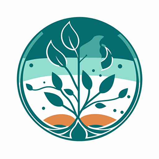 aquaponic 2D vector logo