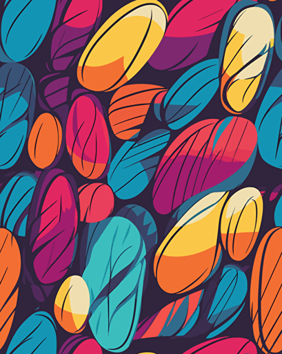 a simple vector art of one pill in vivid colors