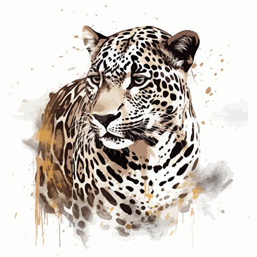 jaguar vector, white background