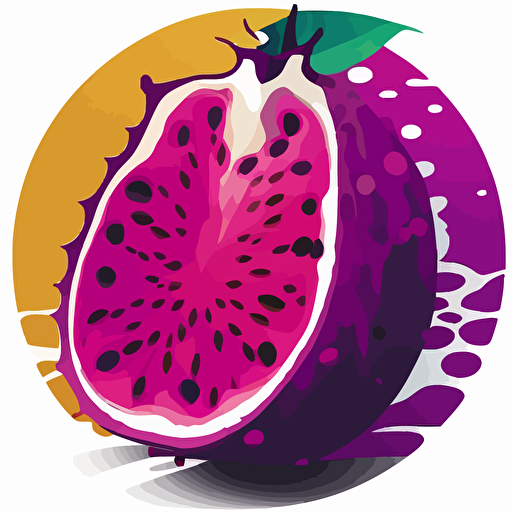 passionfruit vector image clipart vibrant magenta color circle logo