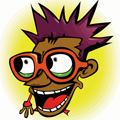 cartoon of freaknik, vector, svg