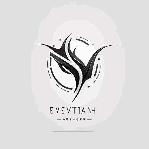 vector style logo minimal design white background