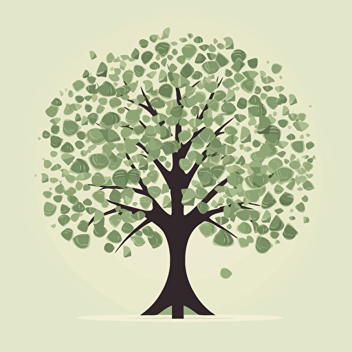 money tree, minimalist vector