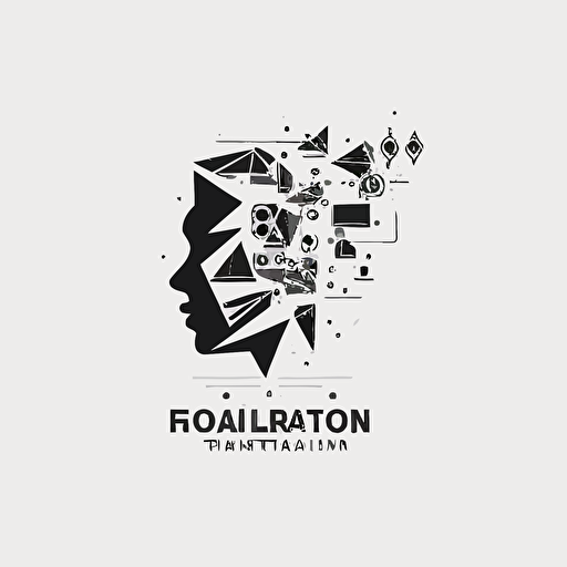 logo related to digital transformation,simple,whitebackground,creative,vector.