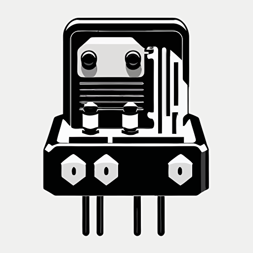 npn transistor, simple vector drawing, black on white