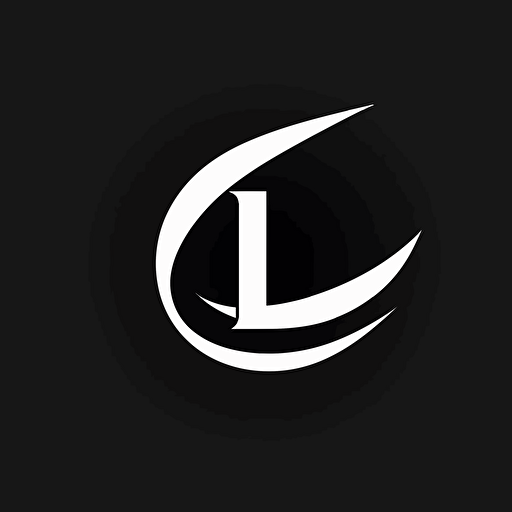 logo of T interceting the letter L, simplestic, vector, black and white, modern