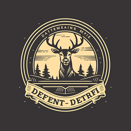 Logo for a Sheriffs Derpartment in Deer Meadow, Washington state, minimalistic, vector