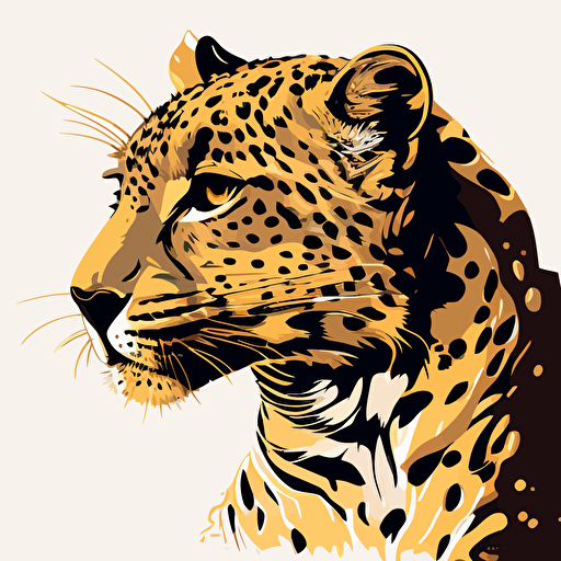 simple leapord vector