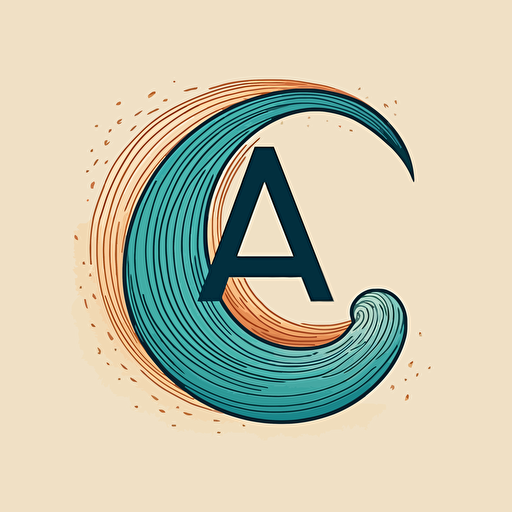 Letter A, logo for furniture brand, abstract, flat, minimalistic, waves minimal line, vector, dribble, behance, pinterest, award winner.