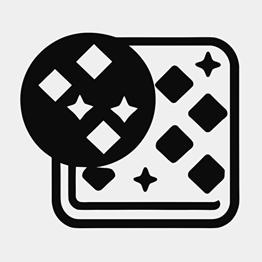 award icon, board games, simple vector, black and white