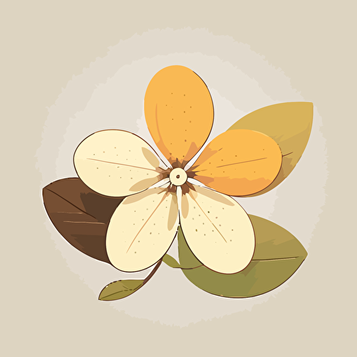 5 petal vector flower illustration, no leaves, plain, simple, minimalist