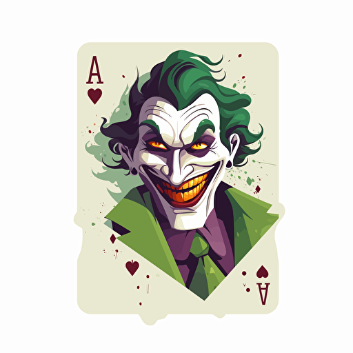 romme card, joker, vector illustration, simple, white background