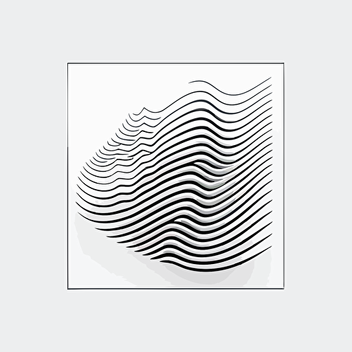 waves vector logo, neo minimalistic, abstract, carl andre style