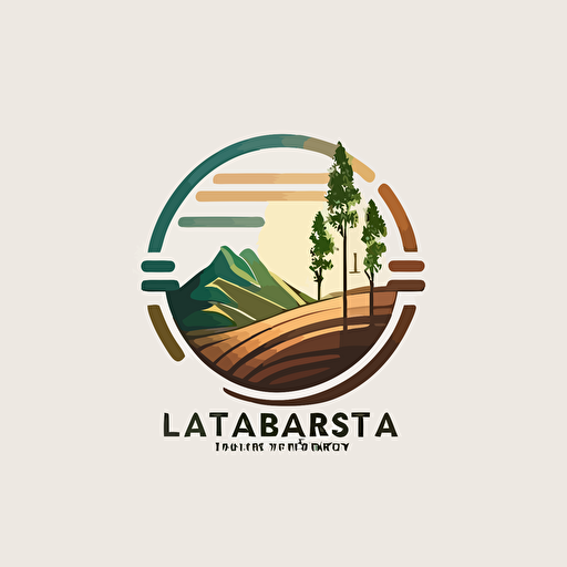 vector logo for laboratory working with digital data to help environmental sustainability, minimal design