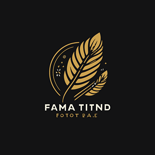A minimalistic vector logo black and gold food charity