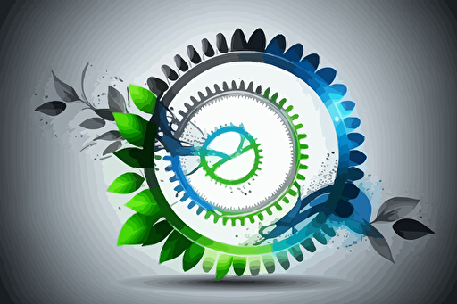 vector logo, circle, dna, technology, green, blue, gray, clear