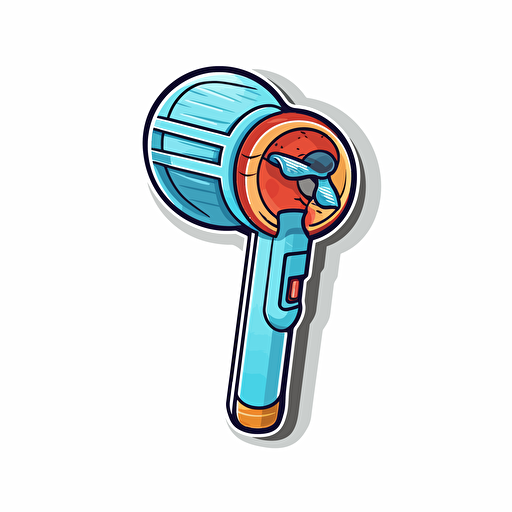 coolstick, vector art, white background, sticker