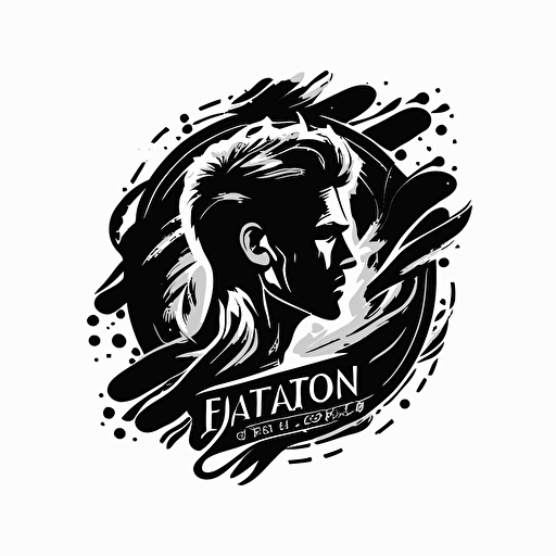 illustration vector logo, black, white background