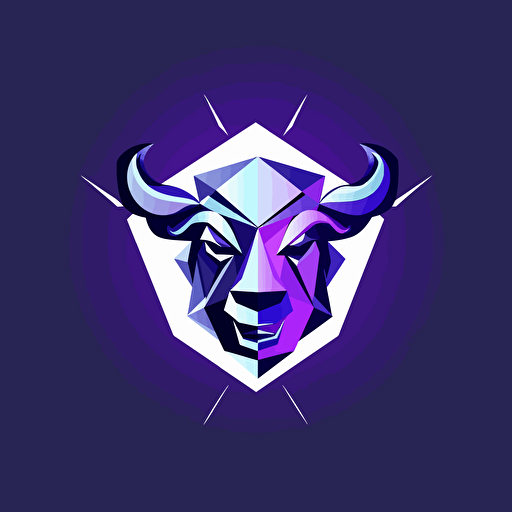 Vector logo with abstract bull