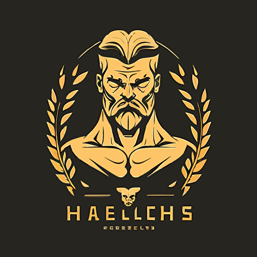 a minimalist vector logo for a hercules themed sports team
