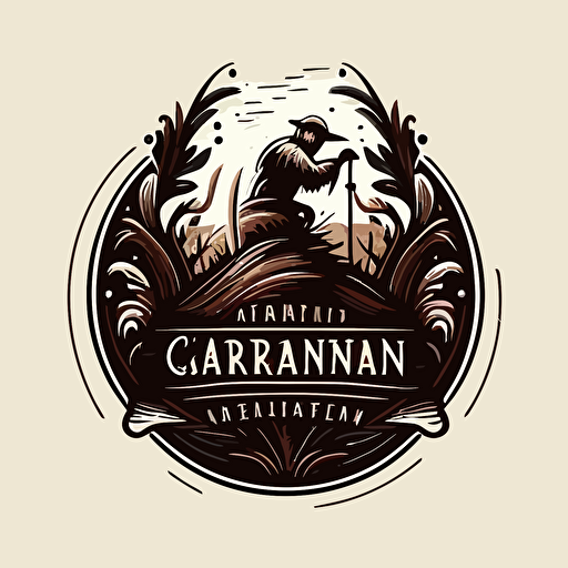 vector logo for a miniature painter, minimal, title creainting