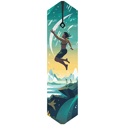 bookmark, illustration, ultimate frisbee, vector