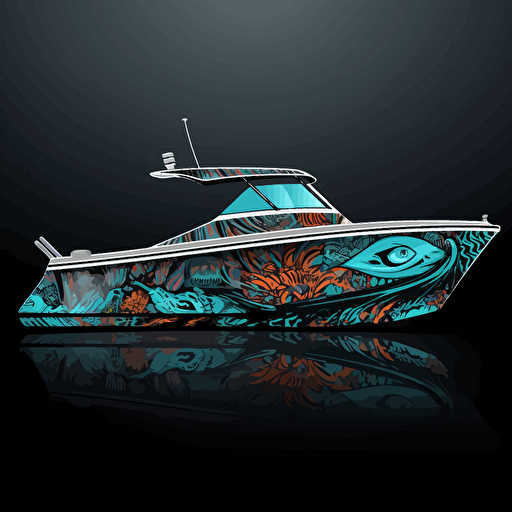 Amazing boat wrap vector design