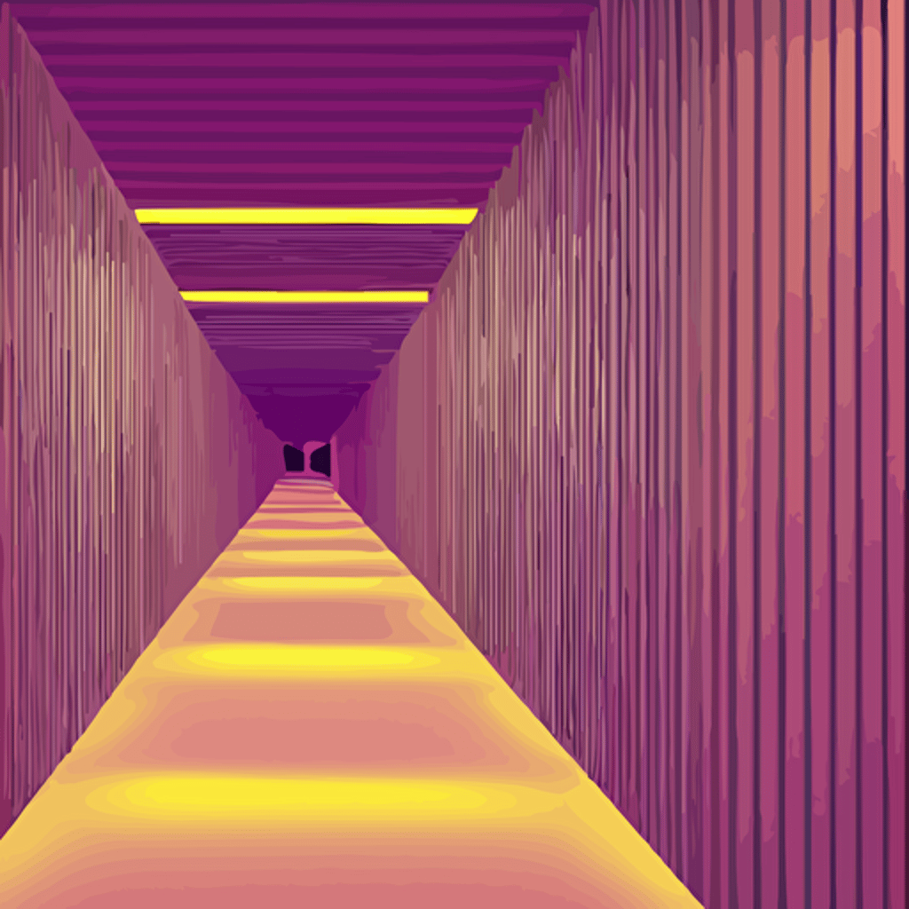 noisy color photograph retrofuturist liminal space twisting hallways minimalist cinematic soft vintage glow 3d render photorealism