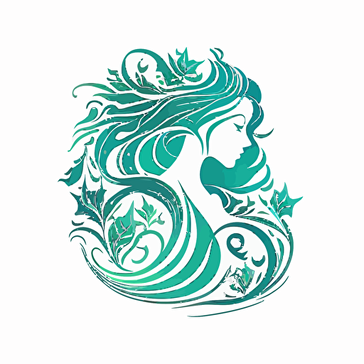 mermaid, logo, vector, simple, abstract, hawaii