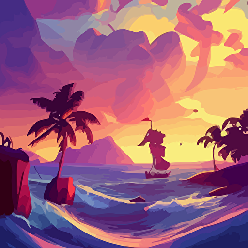 painting treasure sea thieves game smooth median photoshop filter cutout vector behance hd jesper ejsing rhads makoto shinkai lois van baarle ilya kuvshinov rossdraws global illumination