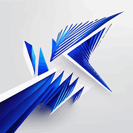 white background, clever logo design, klein blue color, minimalistic, 2d vector, behance trending, theme: parametric design, A X