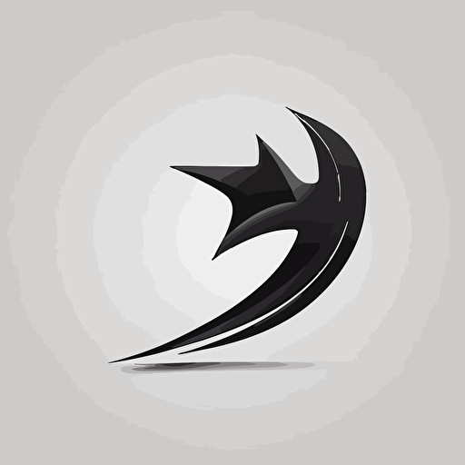 Letter C Swoosh Star Logo Template Illustration Design. Vector EPS 10, black color, minimalist