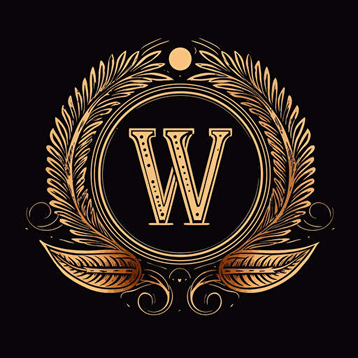W C Lettermark logo, vector art