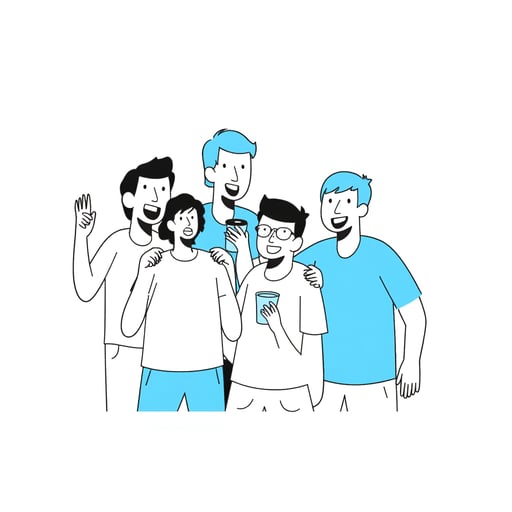 a group of people drinking and having fun