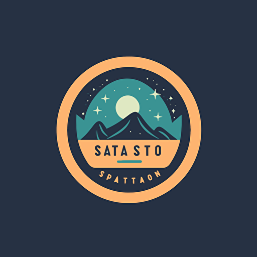 a flat round minimal vector logo for a futuristic soap brand.