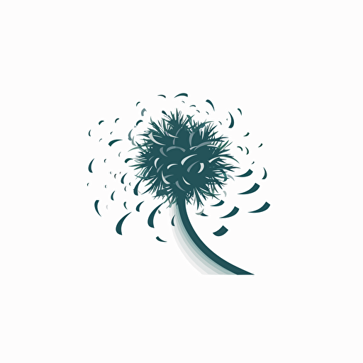 logo design for therapist, minimal, vector logo, modern, isolated on white, creative , dandelyon blowing in the wind
