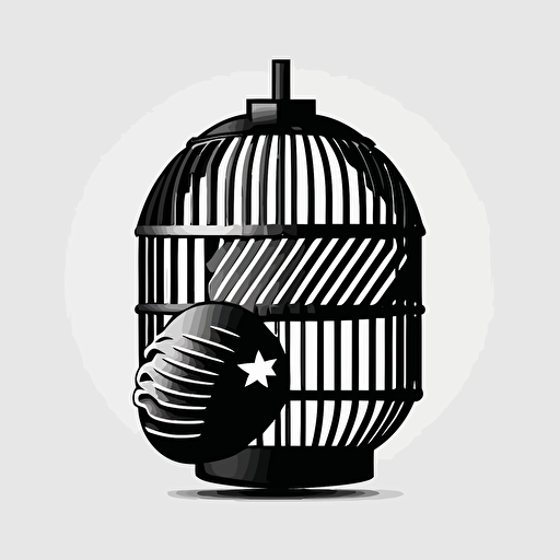 japanese, half grenade and half wireframe, simple logo, minimalist, vector